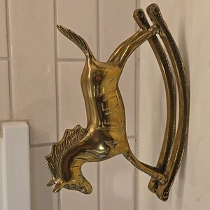 Brass Rocking Horse Decor